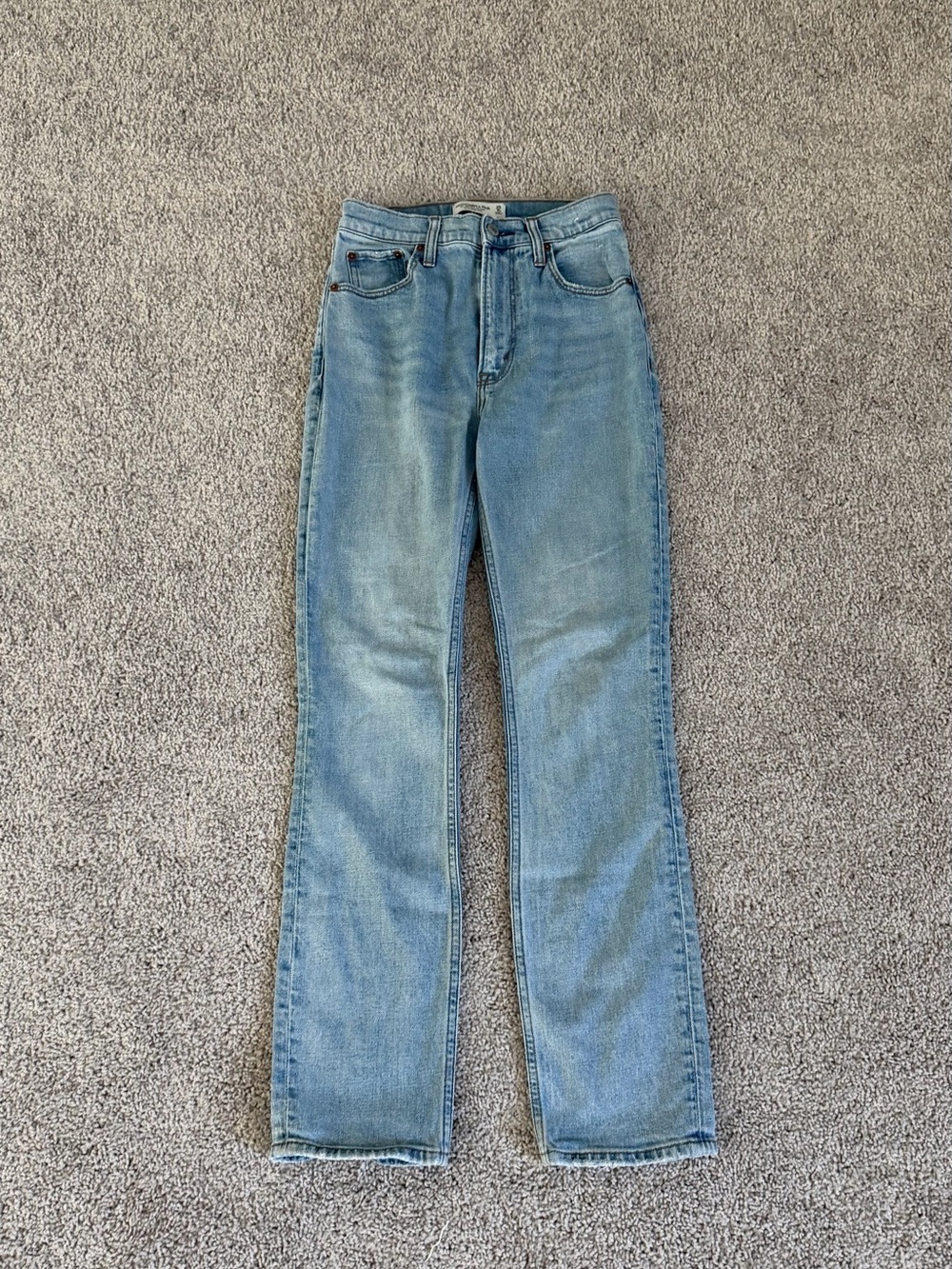 Abercrombie & Fitch Light Blue Straight-Leg Jeans